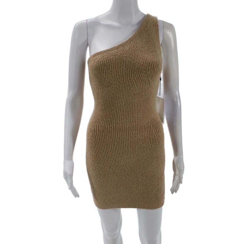 WARDROBE.NYC Womens HB Mini Dress - Beige Size M